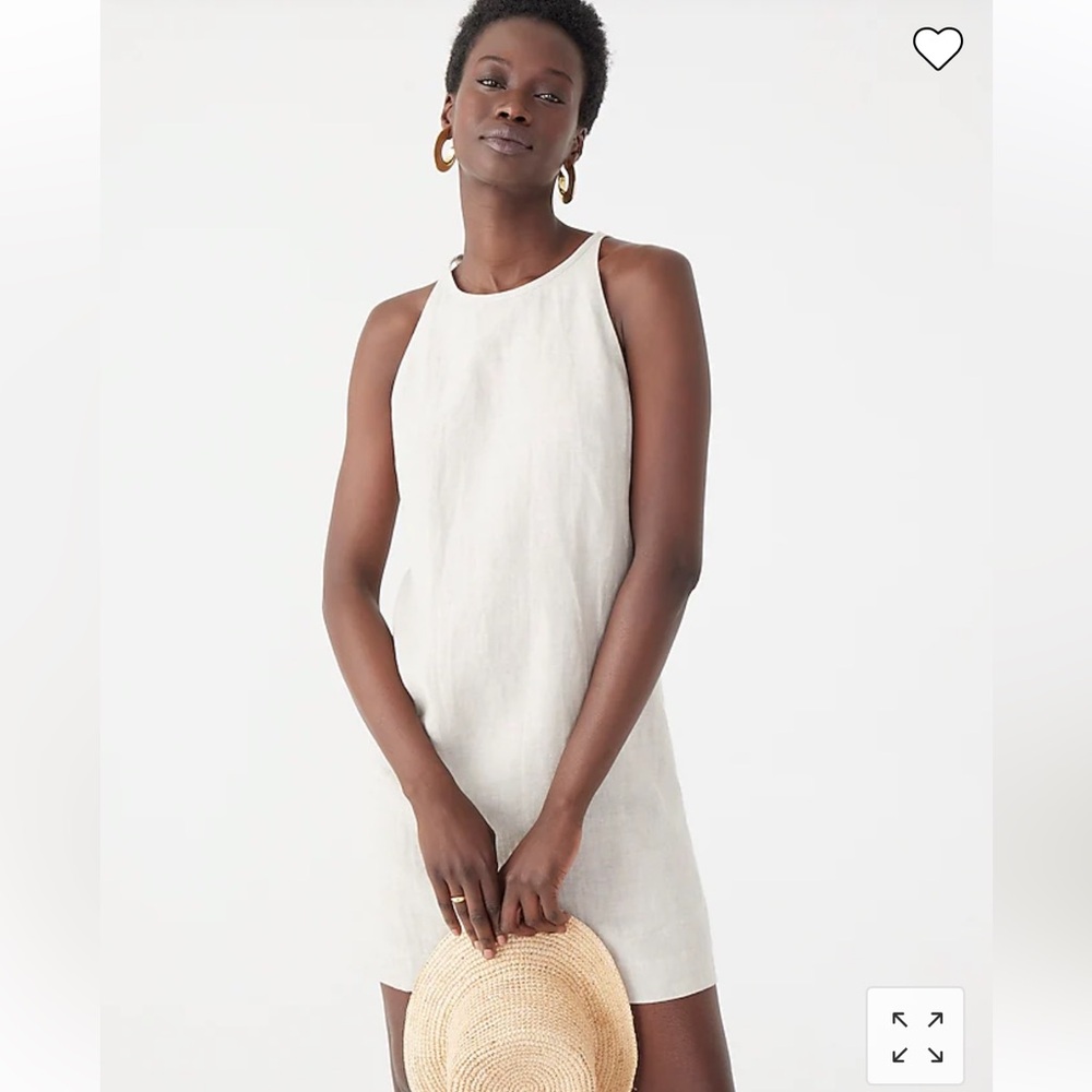 J. Crew - Maxine High-Neck Shift Dress in Linen Flax - Picture 4 of 7